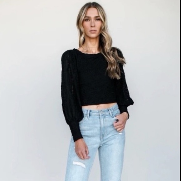 Free people tea time top in black—NWT - Picture 6 of 17